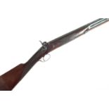 C. F. Liversidge 10 bore percussion single barrel shotgun