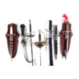 Collection of swords and daggers,