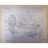 Collection of original pencil sketches by Charles C Stadden (1919-2002)