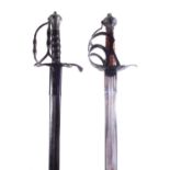 Modern replica of a Mortuary broadsword and tuck sword