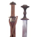 Two modern replicas of Viking swords