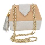 A Chanel Straw Canvas Shoulder Bag,