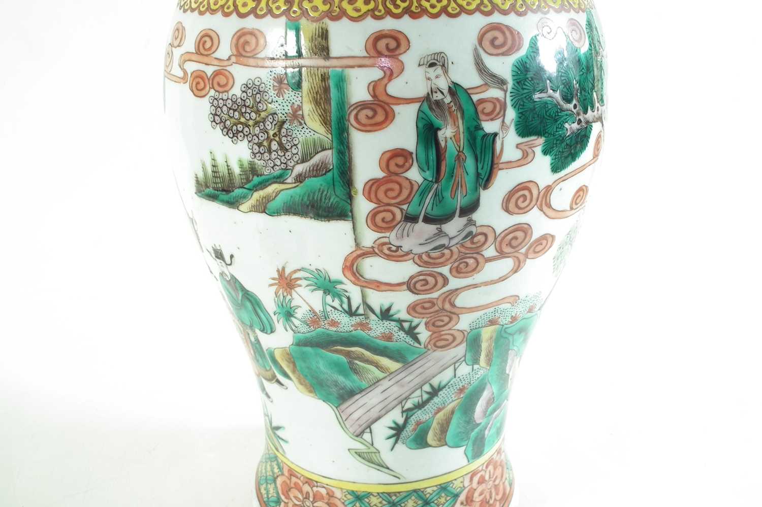 Chinese famille verte vase - Image 9 of 11