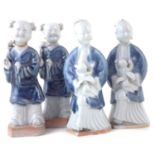 Set of four Chinese export porcelain figures