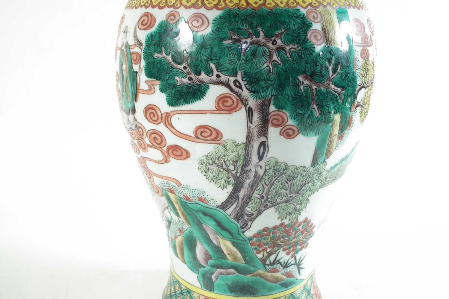 Chinese famille verte vase - Image 8 of 11