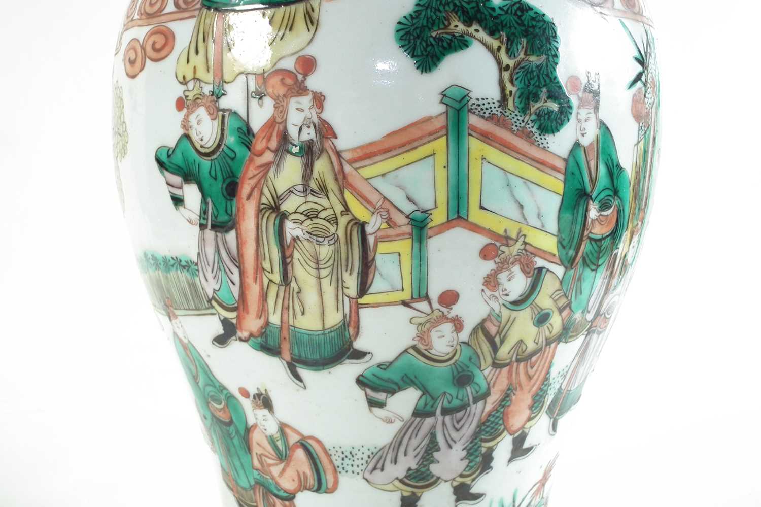 Chinese famille verte vase - Image 7 of 11