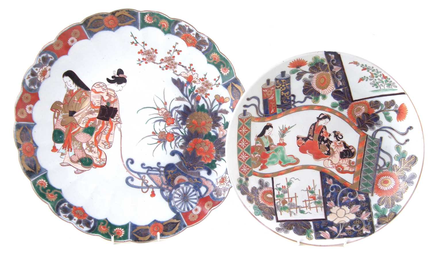 Two Japanese Imari chargers