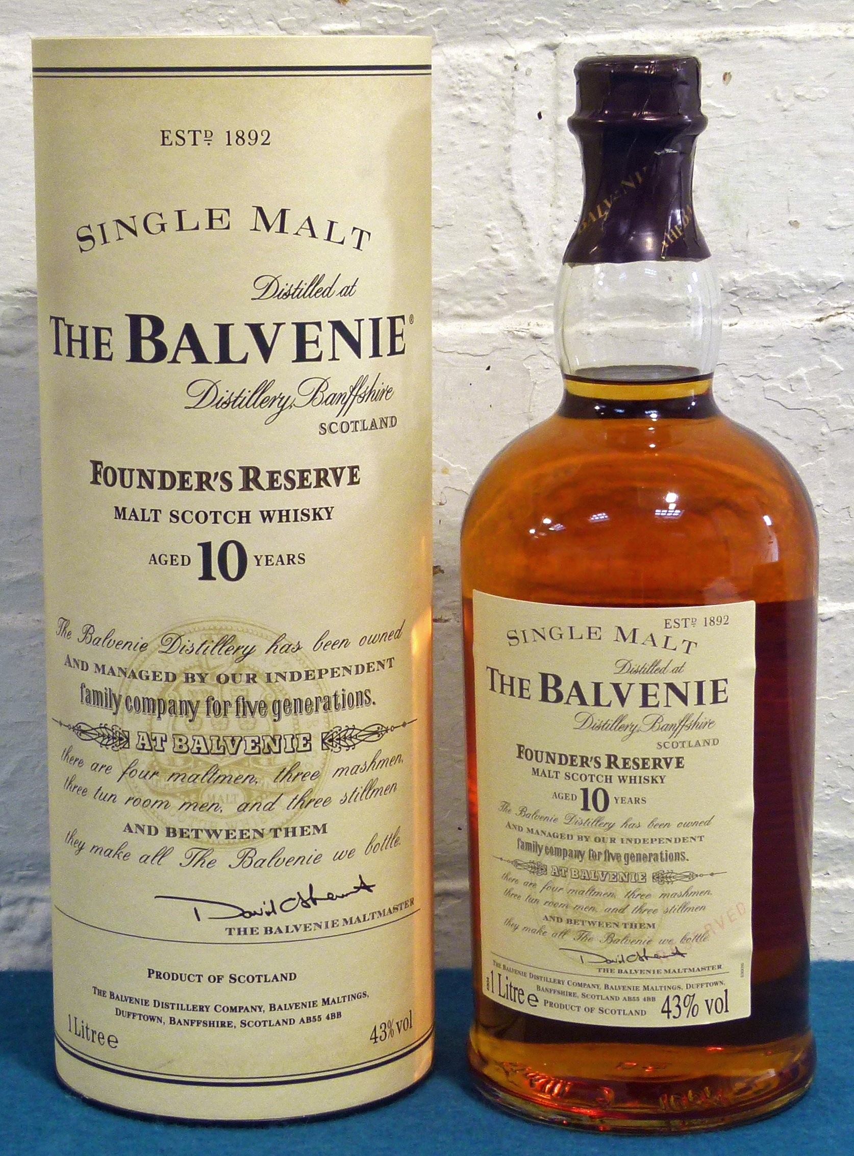 1 Litre Bottle The Balvenie “Founders Reserve”