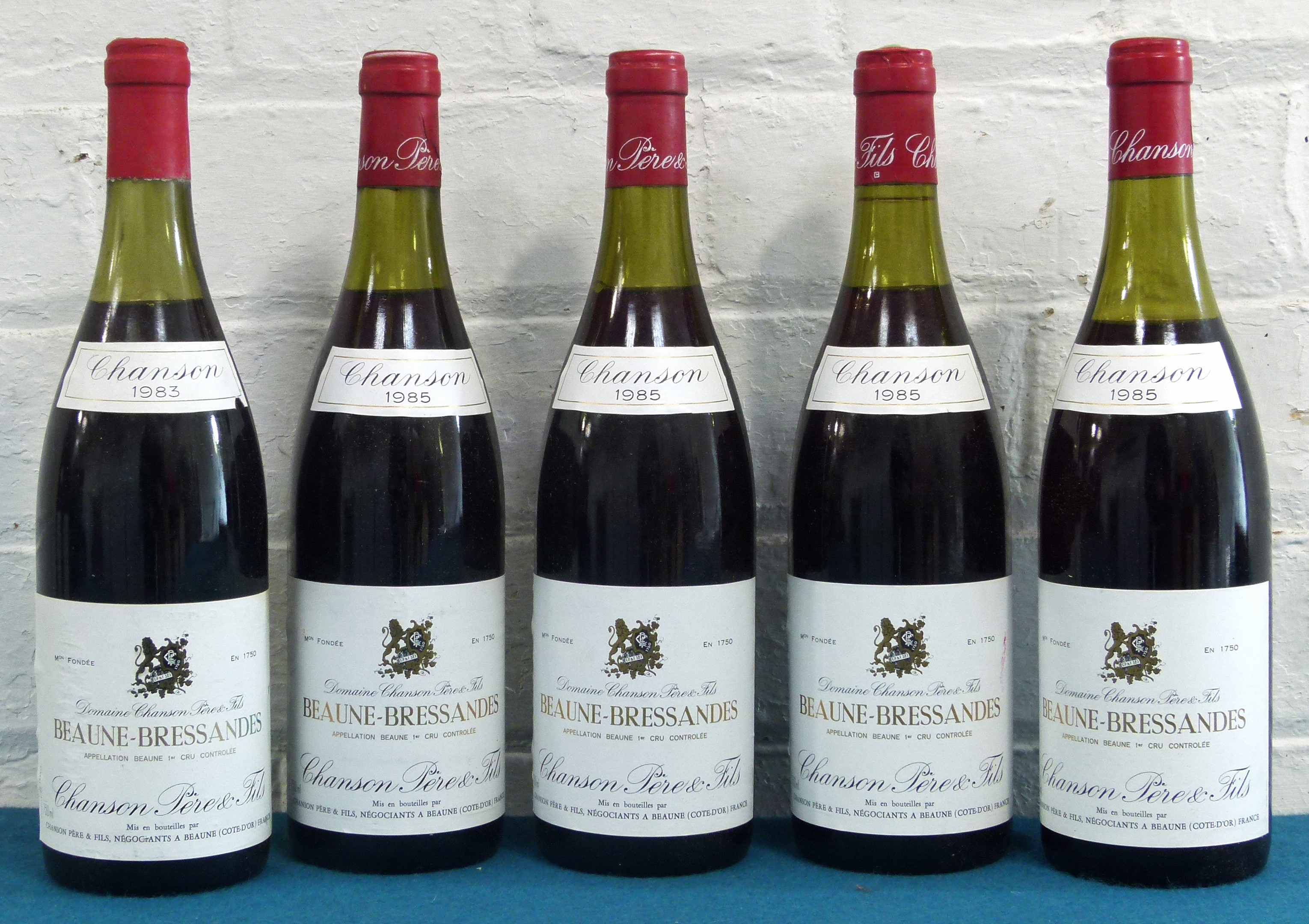 5 Bottles Mixed Lot Beaune-Bressandes Premier Cru Chanson