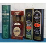 4 x 1 Litre bottles Mixed Lot Fine Malts and Irish Whiskeys