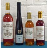 1 bottle and 3 half bottles Very fine Mixed Lot Dessert wines