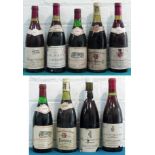 9 Bottles Mixed Lot Fine Red Burgundy and Chateauneuf du Pape