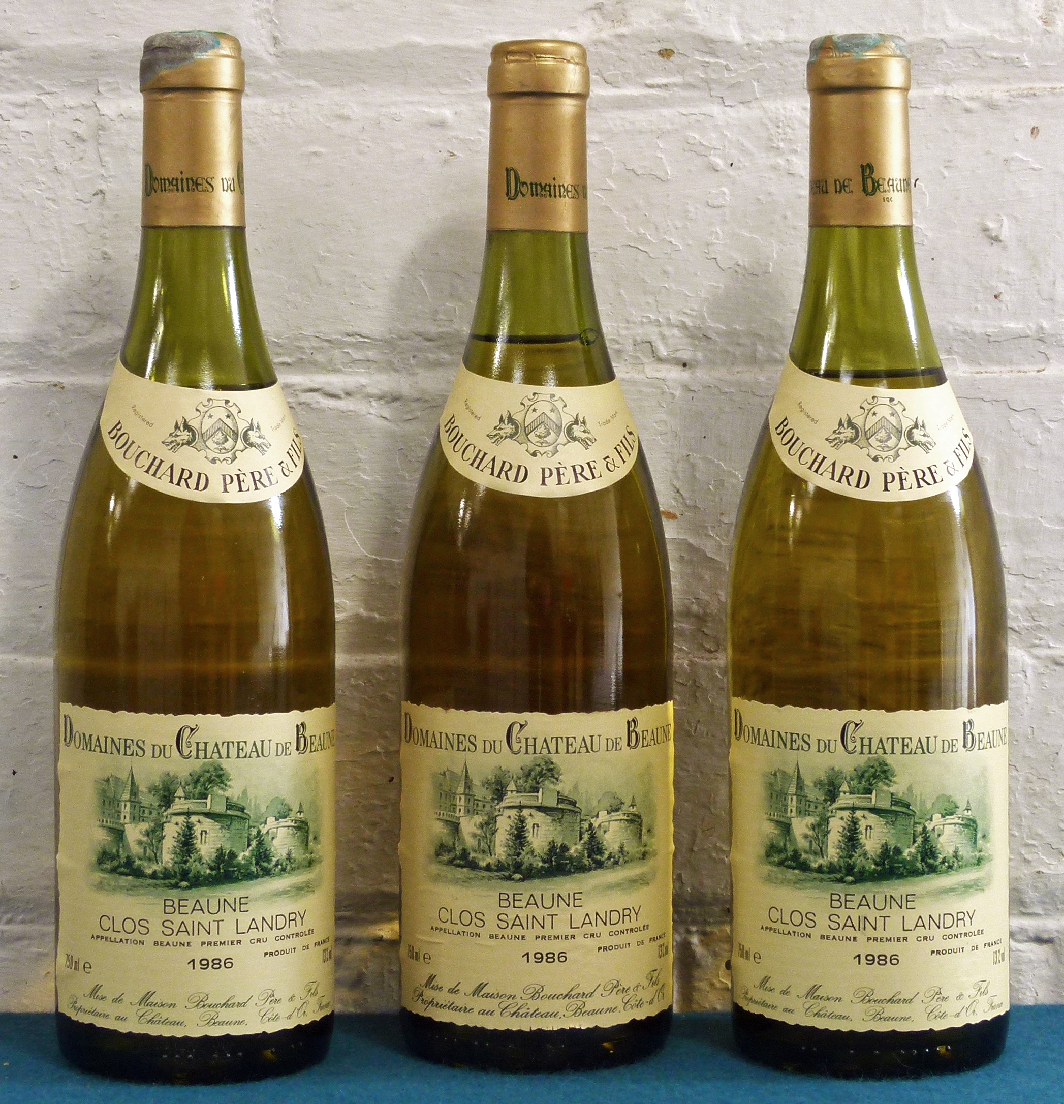 3 Bottles Beaune Blanc Clos St Landry Premier Cru 1986