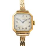 An early 20th century 18ct gold Rolex watch,