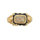 An 18ct gold William IV mourning ring,