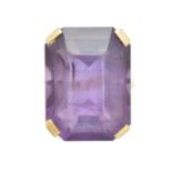 A 9ct gold amethyst dress ring,