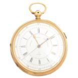 An 18ct gold open face pocket watch,