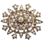 A 19th century diamond brooch,