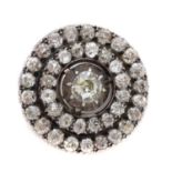 A late Victorian diamond target brooch,