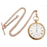 An 18ct gold open face pocket watch,