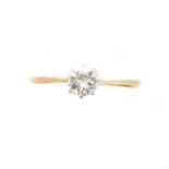 A diamond single stone ring,