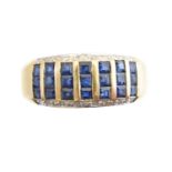 A sapphire and diamond dress ring,