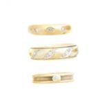 Three band rings,