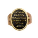 A George III swivel mourning ring,