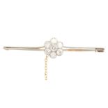 An early 20th century diamond brooch,