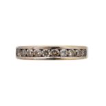 A diamond half eternity ring,