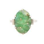 A jade dress ring,