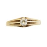 A diamond single stone ring,