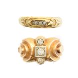 Two dress rings,