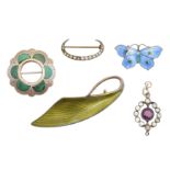 A selection of silver jewellery,