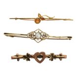 Three early 20th century brooches,