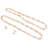 A selection of cultured pearl jewellery,