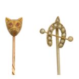 Two early 20th century stick pins,