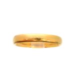 A 22ct gold band ring,