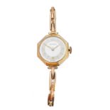 A 9ct gold cased Waverley watch,
