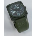 Bell and Ross, BR03-92, Nightlum, a gentleman's wrist watch, the black dial with luminous hands,