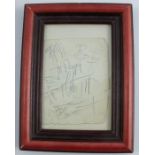 Rolling Stones, a piece of paper with signatures for Mick Jagger, Bill Wyman, Charlie Watts, Brian