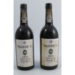 Twelve bottles of Warre's 1975 Port Condition Report: All levels are up to neck of bottle at least -
