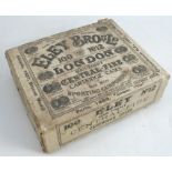 An early 20th century Eley Brod. Ltd cardboard cartridge box, containing a quantity of Eley Gas