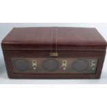 Dulwich Design, a glazed leather watch winder and watch case, accommodating eight watches and