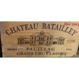 A case of 12 bottles of Chateau Batailley 2002