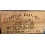 A case of 12 bottles of Chateau Cantenac Saint Emilion Grand Cru 2002