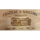 A case of 12 bottles of Chateau D'Angludet 2002