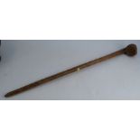 A carved wooden shillelagh, height 31ins