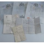 A collection of ephemera, to include a private letter from Downing Street dated 1900, three travel