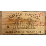 A case of 12 bottles of Chateau Cantenac Saint Emilion Grand Cru 2002